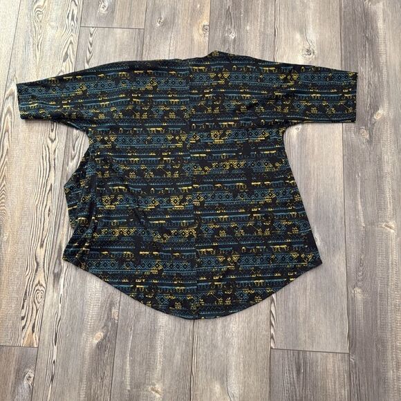 LuLaRoe Lindsey Tribal Print Open Kimono - Picture 5 of 6